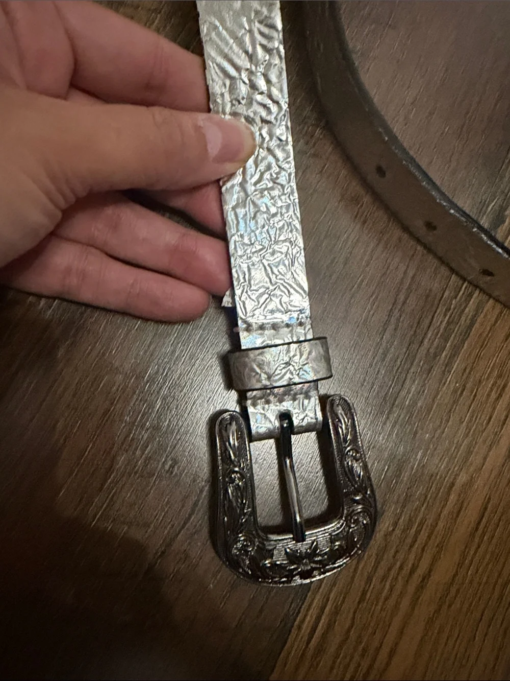 Metallic Western Style Belt Large